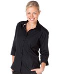 JB's LADIES  3/4 CONTRAST SHIRT BLK/WHT - 08