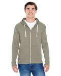 Adult Triblend Full-Zip Fleece Hooded Sweatshirt