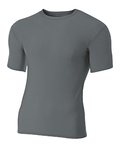 Adult Polyester Spandex Short Sleeve Compression T-Shirt