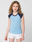 4277 Youth Baby Rib Cap Sleeve Raglan