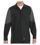 RED KAP® LONG SLEEVE WOVEN CREW SHIRT