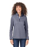 Women's Venture Heathered Stripe Quarter-Zip Pullover