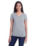 Women's Invisible Stripe V-Neck T-Shirt
