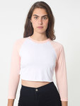 RSABB354 Poly-Cotton Cropped 3/4 Sleeve Raglan