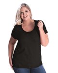 Curvy Collection Women's Scoop Neck Premium Jersey Tee