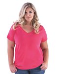 Curvy Collection Women's Premium Jersey V-Neck Tee