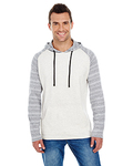 Adult Raglan Sleeve Striped Jersey Hooded T-Shirt