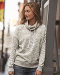 Women’s Mélange Fleece Cowl Neck Sweatshirt