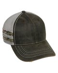 Frayed Camo Stripes Mesh-Back Cap