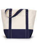 Seaside Zippered Cotton Tote