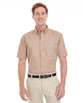 Men's Foundation 100% Cotton Short-Sleeve Twill Shirt with Teflon™