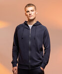 Unisex slim-fit zip-through hoodie