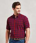 Mulligan check cotton long sleeve shirt