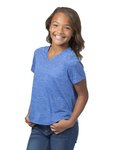 Girls' Snow Heather V-Neck T-Shirt