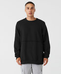 Unisex raw-seam crew pullover