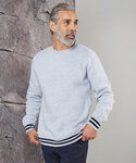 Sweatshirt with striped cuffs