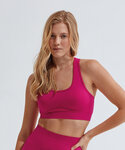 TriDri® seamless '3D fit' multi-sport sculpt solid colour bra