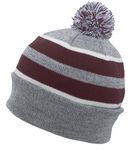 Knit Fold Over Pom-Pom Beanie