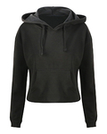 Ladies' Girlie Cropped Hooded Fleece with Pocket