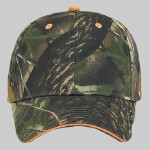 OTTO Camouflage Cotton Blend Twill Sandwich Visor Six Panel Low Profile Baseball Cap