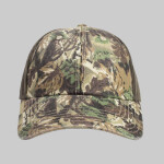 OTTO Camouflage Garment Washed Cotton Blend Twill w/ Heavy Washed PU Coated Back Six Panel Low Profile Baseball Cap