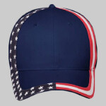 OTTO United States Flag Pattern Cotton Twill Six Panel Low Profile Baseball Cap