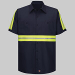 Enhanced Visibility Short Sleeve Cotton Work Shirt