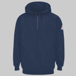 Pullover Hooded Fleece Sweatshirt Quarter-Zip