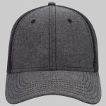 OTTO CAP Cotton Blend Chambray 6 Panel Low Profile Mesh Back Trucker Hat