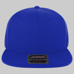 Wool Blend Twill Flat Bill "OTTO SNAP" 6 Panel Mid Profile Snapback Hat